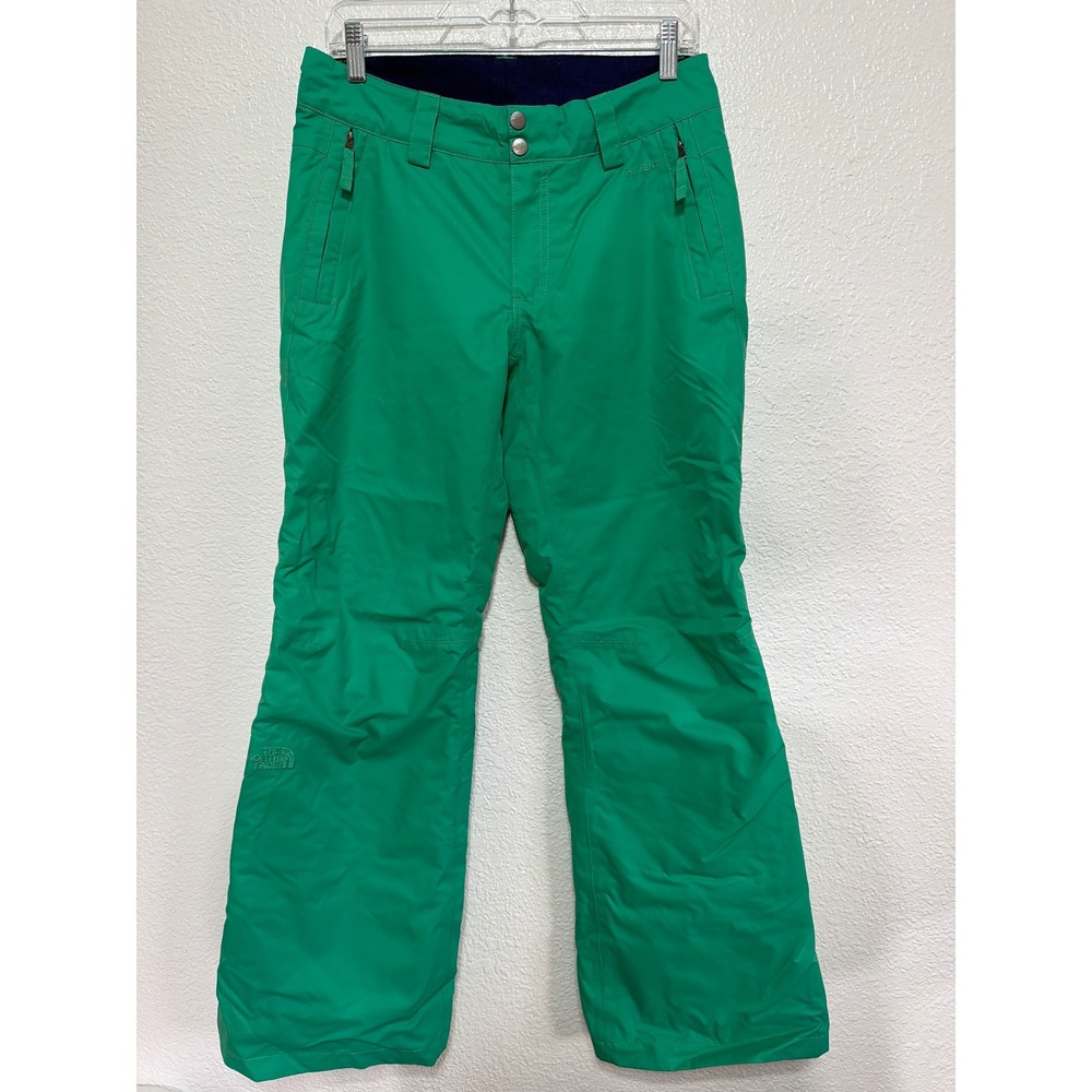 The North Face HyVent Green Insulated Snow Pants Womens Small Regular Waterproof